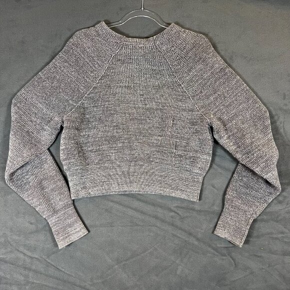 FREE PEOPLE Too Good Heathered Steel Grey Knit Pullover Sweater SMALL - Picture 3 of 5